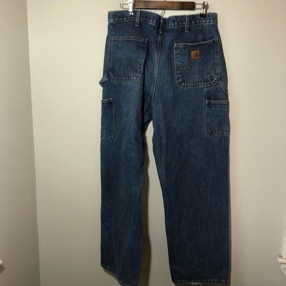 Carhartt mens 38x32 double knee dungaree fit carpenter jeans B73 DST vintage - Picture 3 of 11